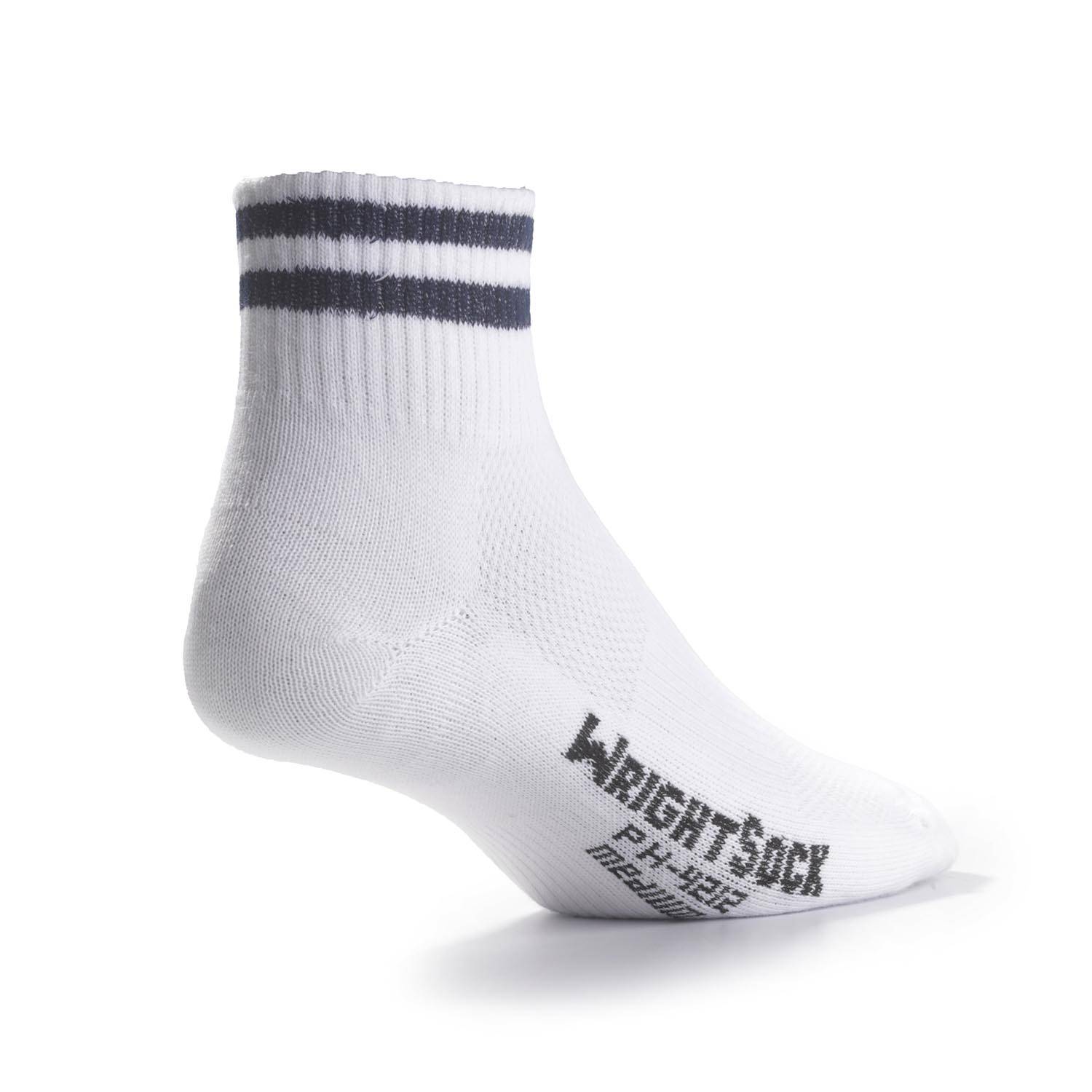 WHITE WRIGHTSOCK CUSHIONED DLX ANKLE LENGTH SOCK